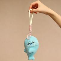 Ocean Animal Baby Seal Plush Fluffy Couple Keyring Cute Magnetic Attraction Pendant Refrigerator Magnet Plush Keychain Gifts B