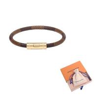 LOUIS VUITTON Drobės Metaliniai Apyrankės Moteriškos Rudos Auksinės M6139 One Size 3 auksas