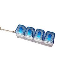 LED Keyboard Keychain Fidget Toy Crystal Clicker Sensory Toy for Stress Relief KeyboardKeychain Fidget Gadget for Adults Kid gray