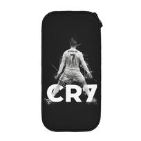 Legend Ronaldo CR7 Football Pencil Cases Classic   Pen Holder Pencil Bags Student Large Storage Office Gifts Pencilcases 21x10.5x5cm gray