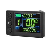 Elektrinio dviračio LCD ekranas Atsparus vandeniui 5 kontaktų jungtis Apšvietimas S866 Elektrinio paspirtuko kompiuteris Spalvotas ekranas black