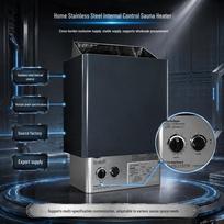 Durable Wall-Mounted Stainless Steel Sauna Heater for Home and Commercial Use 3KW Internal Control black