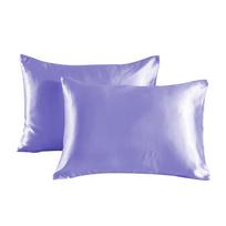 Silk Pillowcase for Hair and Skin,Silk Pillow Cases, Cooling Sleep Both Sides Natural Silk Satin Pillow Case Covers with Hidden Zipper for Women Men 51*66cm-2pcs blue