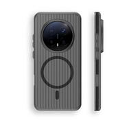 Magnetinis dėklas Honor Magic 8 Pro 5G, MagSafe, matinės skaidrios juostelės, plonas dangtelis Magic 8Pro, kietas apsauginis rėmelis For Honor Magic8 Pro juoda