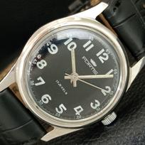VINTAGE FORTIS rankinio užvedimo ŠVEICARIŠKAS VYRIŠKAS ATNAUJINTAS LAIKRODIS a709603-1 gray