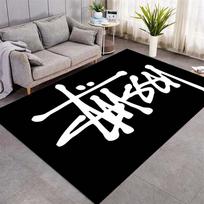 Street Graffiti Font Logo Print Doormat Non‑Slip Entrance Floor Mat Streetwear Style Home Hallway Decor 40x60cm( 15x23in ) white