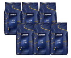 Lavazza Super Crema kavos pupelės, 1kg (6vnt)