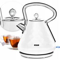 Virdulys Belaidis elektrinis virdulys 1,7 l 3000 W, baltas su chromo detalėmis, Belaidis elektrinis virdulys 1,7 l 3000 W, baltas su chromo detalėmis
