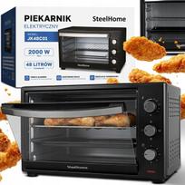 Mini krosnelė Elektrinė orkaitė 48 l 2000 W su laikmačiu ir grilio funkcija, Elektrinė orkaitė 48 l 2000 W su laikmačiu ir grilio funkcija