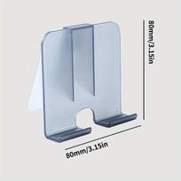 Adjustable ABS Wall-Mounted Phone Holder, No-Drill Adhesive Bracket with Multiple Viewing Angles, Durable and Lightweight, Ideal for Bedroom rožinė