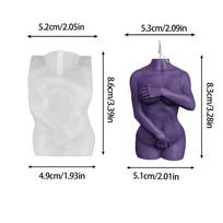 European Human Body Statue Candle Silicone Mold 3D Male Body Shy Woman Soap Aroma Wax Mold Candle Mold Home Crafts Decoration white