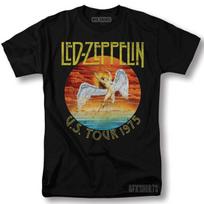 Led Zeppelin marškinėliai Rock Tour Merch Vntg Grafinis dizainas T-shirt L brown