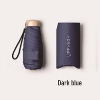 Compact 5-Fold Sun & Rain Umbrella - Lightweight, Dual-Use, Six-Rib Design for All-Weather Protection gray
