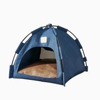 Yueshang Four Seasons Enclosed Pet Tent: Cozy Pine Wood Bed for Cats & Dogs 42 x 42 x 38 cm gray