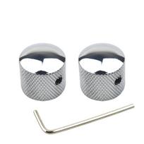 2Pcs Electric Guitar Bass Knobs with Hole Volumes Tone Control Knobs Metal Guitar Dome Top Knobs Potentiometer Caps sidabras