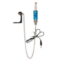 Fishing Fish Bite Alarm Electronic Buzzer on Fishing Rod with Loud Siren Daytime Night Indicator with LED Light mėlyna