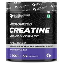 Carbamide Forte Creatine Mono Hydrate Powder 100g Pack of 1 | Muscle Strength & Energy Supplement Unflavoured gray