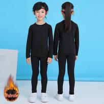 Unisex Fleece-Lined Basketball Base Layer - Tight-Fitting Training Suit for Adults & Kids Size 22 / Height 120-130cm black