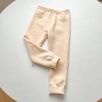 2023 Unisex Children's Warm Cotton Fleece Trousers for Winter 100cm abrikosas