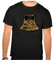 AC-DC AC DC Rock Music Logo Black T-Shirt -1208- L beige