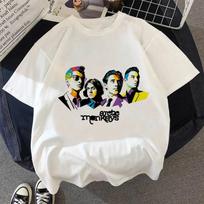 arctic monkeys top tees tshirt men kawaii casual print japanese clothes harajuku graphic tees women S white
