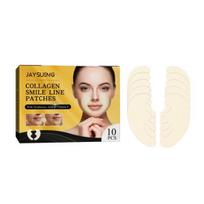 10Pcs/Box Smile Line Patches Non-irritating Effective Firm Skin Reduce Wrinkle Collagen Smile Line Patches for Skin-care 10 pcs yellow