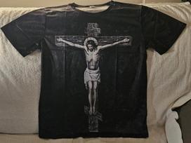 JESUS CHRIST ON THE CROSS CRUCIFIX HOPE SACRIFICE RELIGIOUS RELIGION T-shirt S black