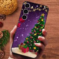 Kalėdinė dažyta apsauga Samsung Galaxy A06 A16 M35 M55 M15 A55 A35 A25 A15 A05 A05S 5G dėklui, silikoninė minkšta apsauginė telefono dangtelis Galaxy A25 5G blue
