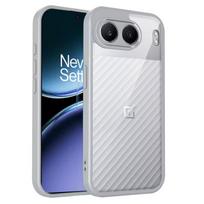 Oneplus Nord 4 CPH2663 dėklas Oro pagalvėlės Smūgiams atsparus Silikoninis buferis Skaidrus Matinis galinis dangtelis Kietas telefono dėklas Oneplus Nord 4 5G OnePlus Nord 4 gray