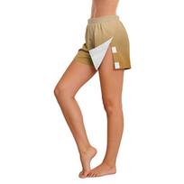 Women's Post Surgery Recovery Shorts with Side Velcro Closure Easy Open Design Elastic Waistband Comfortable Fit for Medical Care XXL brown