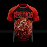 Rock Kreator Band 3D Printed Men's and Women's T-shirts Fashion Short Sleeves Hip Hop Street Harajuku Top Men's Clothing L red