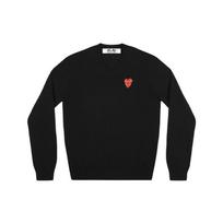Comme des Garçons PLAY COMME des GARCONS PLAY V-Neck Pullover Red Emblem 'Black' Men's AZ-N074-051-1 M gray