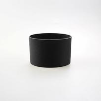 16 spalvų 7,5 cm silikoninis stiklinio puodelio neslystantis rankovė apsauginis dangtelis nuo slydimo ir izoliacijos 75 mm horizontalios juostelės puodelio dangtelis juoda