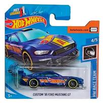 Hot Wheels Mainline Modeliukas Custom 2018 Ford Mustang GT Blue Short Card (yra Sandėlyje)