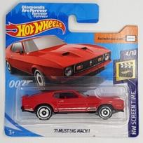 Hot Wheels Mainline Modeliukas 71 Ford Mustang Mach 1 Red Short Card