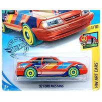 Hot Wheels Mainline Modeliukas 1992 Ford Mustang Orange Short Card