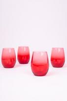 Asir stiklinių rinkinys Larc, 350 ml, raudonas, 4 vnt.
