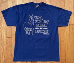 Vtg Y2K 2005 Napoleon Dynamite Movie Promo Tina You Fat Lard T-Shirt Size L XXL blue