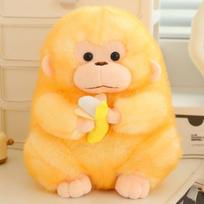 23/30/40CM Lovely Fairy Golden Monkey Plush Toys Kawaii Monkey Holding Banana Dolls Stuffed Soft Animal Pillow for Birthday Gift 23cm geltona