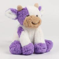 Sitting Cow Plush Toys Super Soft Skin-Friendly Sleep Companion Doll Interesting Realistic Animal Doll Birthday Gifts For Friend violetinė