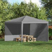 Party Tent Side Panel 2 pcs Light Grey 400 x 195 cm PE and Steel