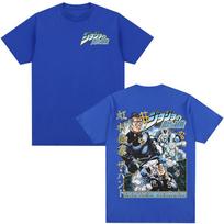 Anime JoJo Bizarre Adventure Okuyasu Nijimura T-shirt Men Women Clothing Cotton Casual Fashion Oversized Short Sleeves T Shirt XL blue