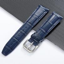 Cowhide Leather Watch Strap 20mm 21mm 22mm for IWC Portugieser Portofino Watchband Breathable Soft Wrist Belt Men Women Bracelet 20mm mėlyna