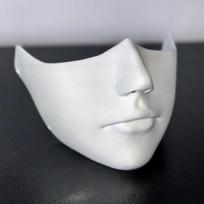 Retro Peking Opera Mask Vintage Cosplay Mask Atmosphere Hanfu Mask  Men 165*130*123mm balta