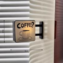 Mini Lightbox Fridge Magnet Coffee Japanese Creative Tourism Souvenir Magnetic Luminous Light Box Home Decoration Gift brown