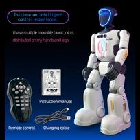 RC Robotas Pažangus Robotas Vaikams Nuotoliniu Būdu Valdomi Robotai Protingas Pažangus Šokantis RC Robotas Žaislas Dovana Vaikui R40 balta