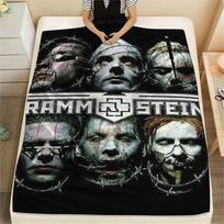 Rammstein Rock Band Portrait Print Flannel Blanket Soft Warm Throw Blanket For Sofa Bed Couch Home Decor Music Fan Gift 80cm x 120cm