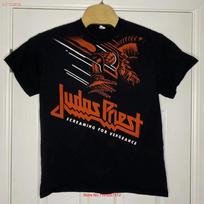 2012 Judas Priest Screaming For Vengeance Band T Shirt Black Large Vintage Stretched Breathable Fashion Unisex S