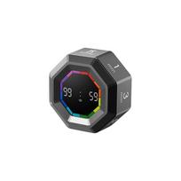 Magnetic Gravity Sensor Timer Smart Kitchen Timer Flip Timer Clock  Time Management Tool Style B Black black