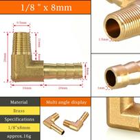 1PC Heavy Duty Brass Hose Barb Elbow 6-19mm ID with 1/8-1/2 Thread for Fuel Air Water Systems Fitting Pagoda Type
